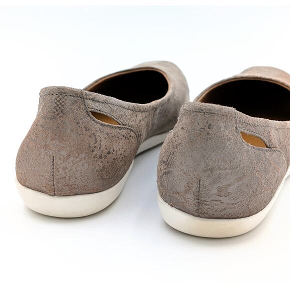 Clarks Collection Helina Alessia Ballet Flats 10 Leather Snakeskin Neutral Chic - Picture 5 of 11